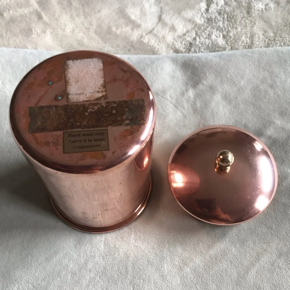Williams-Sonoma Copper Canister with Lid - Rose Copper Finish